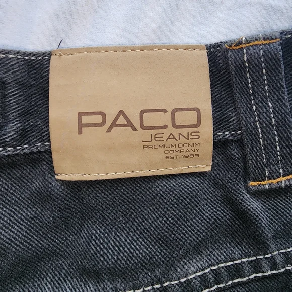 Vtg Paco Jeans Y2K Men's Black Shorts Distressed Size 30 Is Used - Picture 9 of 13